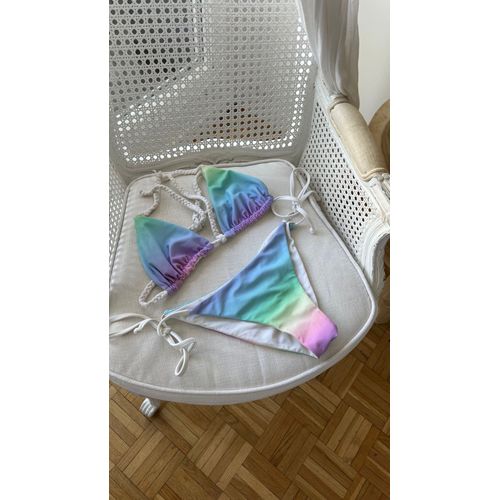 Maillot Deux Pièces Triangle Tie And Dye Croisée Crisberry / Two-Piece Triangle Tie And Cross Dye Jersey