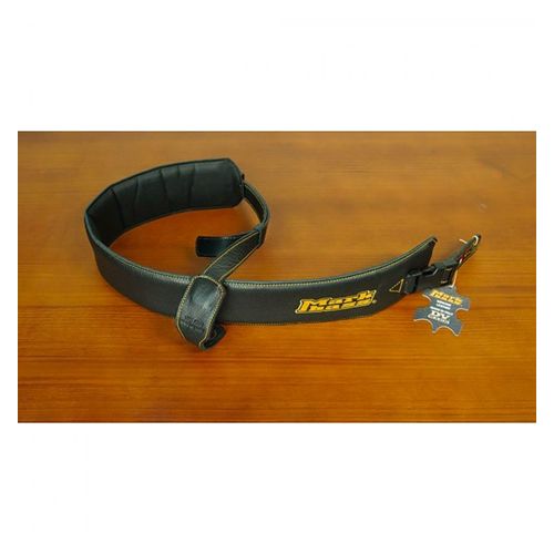 Markbass Strap L Mb Black - Sangle En Cuir Largeur 80mm - Logo Markbass - Couleur Noire