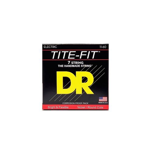 Dr Eh7-11 - Tite-Fit - Nickel Plated, Jeu Guitare Électrique, 7 Cordes Heavy 11-60