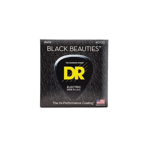 Dr Bkb5-40 - Black Beauties - Black, Jeu Guitare Basse, 5 Cordes Light 40-120