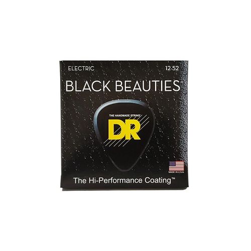 Dr Bke-12 - Black Beauties - Black, Jeu Guitare Électrique, Extra Heavy 12-52