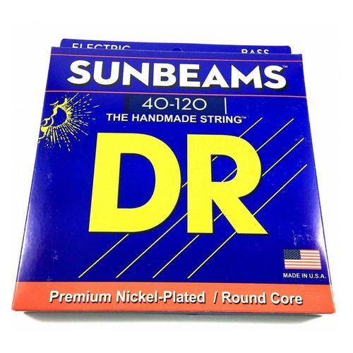 Dr Nlr5-40 - Sunbeam - Nickel Plated, Jeu Guitare Basse, 5 Cordes Light 40-120
