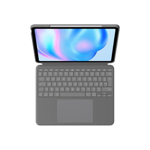 Logitech Combo Touch - Clavier et étui - avec trackpad - rétroéclairé - Apple Smart connector - AZERTY - Français - gris oxford - pour Apple 13-inch iPad Air (M2)