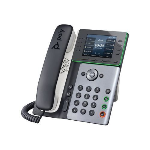 Poly Edge E350 - Téléphone VoIP avec ID d'appelant/appel en instance - (conférence) à trois capacité d'appel - SIP, SDP - bleu nuit, blanc