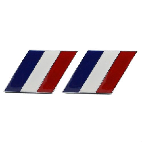 2 Pièces 3d Métal France Drapeau Voiture Côté Garde-Boue Arrière Coffre Emblème Badge Autocollants Pour Peugeot Citroen Renault Bugatti Ds