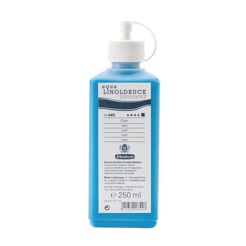 Schmincke Linoldruck Blue 440 Cyan Gel Printing Linogravure 4012380183927 Aqua Lino Print 250ml Peinture Encre Pro Art Artiste Decoration Pro Comasound Kartel Csk Online