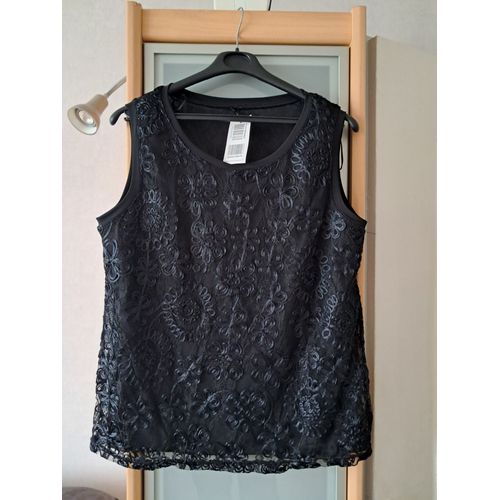 Débardeur Neuf Taille 42-44 Dentelle Brodé