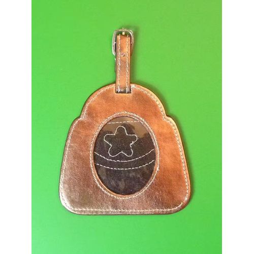 Porte Etiquette de Voyage Marron Cuivré pour Sac/ Valise- Neuf- Monoprix