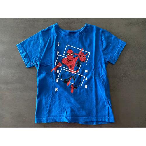 T-Shirt Bleu Spiderman 4-5ans/110 Cm Primark