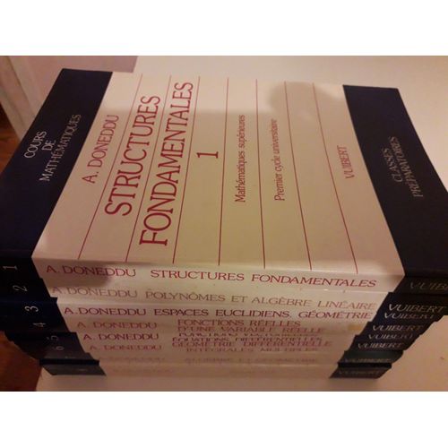 Lot De 7 Tomes De Cours De Mathematiques - Maths Spe 1er Cycle A Doneddu - Voir Photo - Année 1986