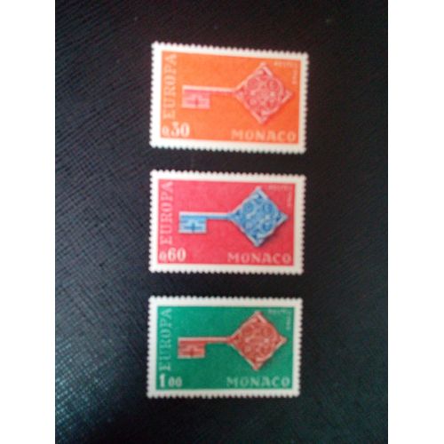 Timbre Monaco Yt 749 A 751 Séries: Europa (C.E.P.T.) - Clé 1968 ( 70305 )