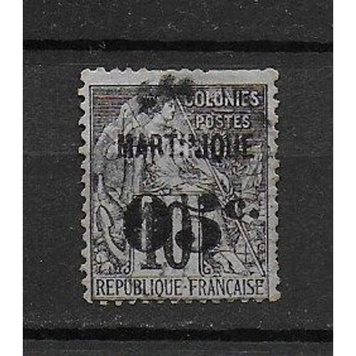 Martinique Colonie Francaise 1888 : Timbre 05 C. Sur 10 C. Surchargé Oblitéré Cote 85 