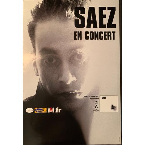 Saez - God Blesse - 40x60cm - Affiche / Poster Envoi En Tube