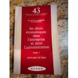 Les Choix Économiques Dans L'entreprise Et L'administration