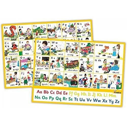 Jolly Phonics Letter Sound Wall Charts : In Precursive Letters (British English Edition)