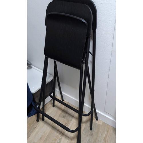 Chaises De Bar Pliantes Ikea Noires Métal Et Bois