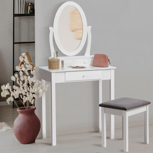 Coiffeuse Betty Avec Miroir Et Tabouret