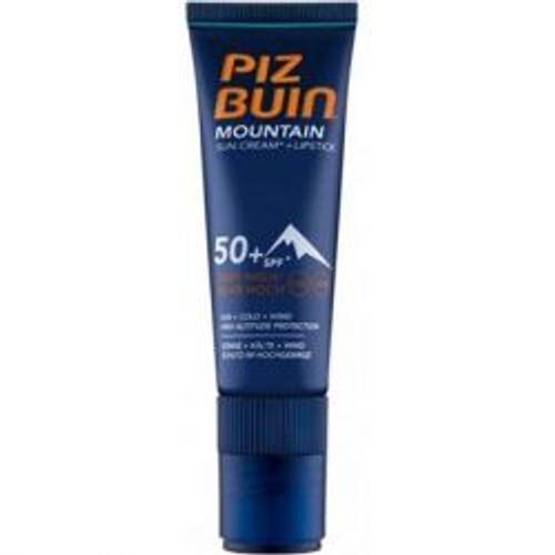 Piz Buin Mountain Crème Solaire Visage Spf50+ 20ml + Stick Lèvres 2,3ml 