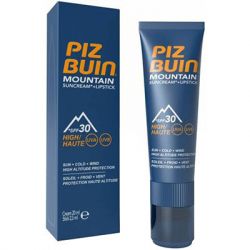 Piz Buin Mountain Crème Solaire Visage Spf30 20ml + Stick Lèvres 2,3ml 