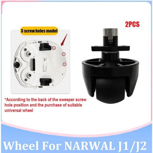 Roue de voyage pour aspirateur Robot Narwal, 2 pièces de rechange, vis trous, accessoires de roue universels