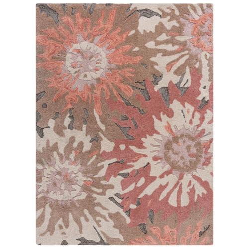 Tapis De Salon Design Bloom 120x170 Cm Rose Rouge - Novatrend