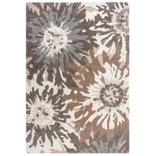 Tapis De Salon Design Bloom 160x230 Cm Marron - Novatrend