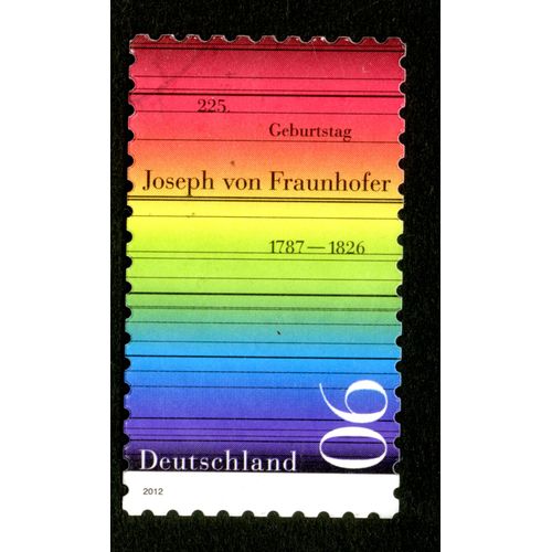 Timbre Oblitéré Deutschland, 225, Geburtstag, Joseph Von Fraunhofer 1787-1826, 2012, 90