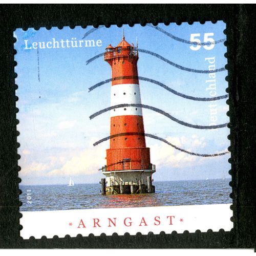 Timbre Oblitéré Deutschland, Arngast , Leuchttürme, 2011, 55