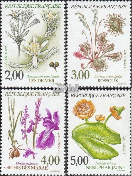 France 2910-2913 (Édition Complète) Neuf 1992 Plantes