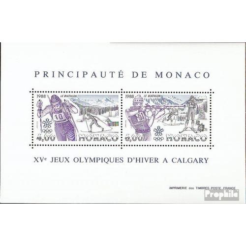 Monaco Bloc 38 (Édition Complète) Oblitéré 1988 Jeux Olympiques D'hiver