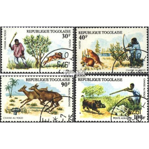 Togo 1102a-1105a (Édition Complète) Oblitéré 1975 Indigènes Sur Le Chasse