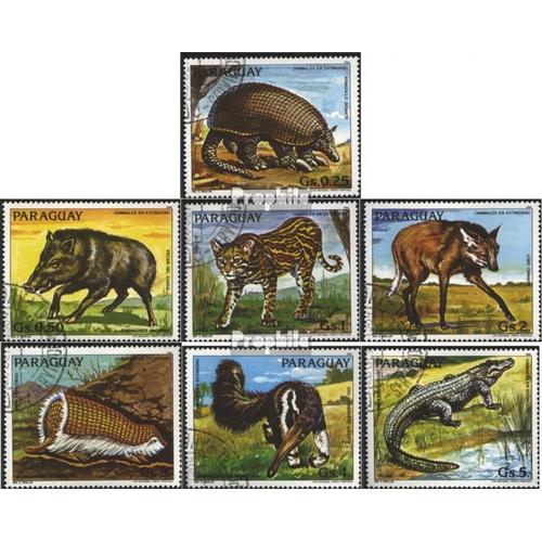 Paraguay 3761-3767 Oblitéré 1984 De Extinction Ecosystèmes Animaux