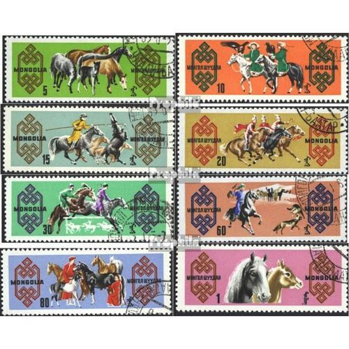 Mongolie 385-392 Oblitéré 1965 Élevage De Chevaux