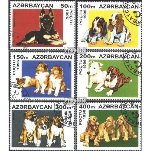 Aserbaidschan 306-311 (Édition Complète) Oblitéré 1996 Les Chiots