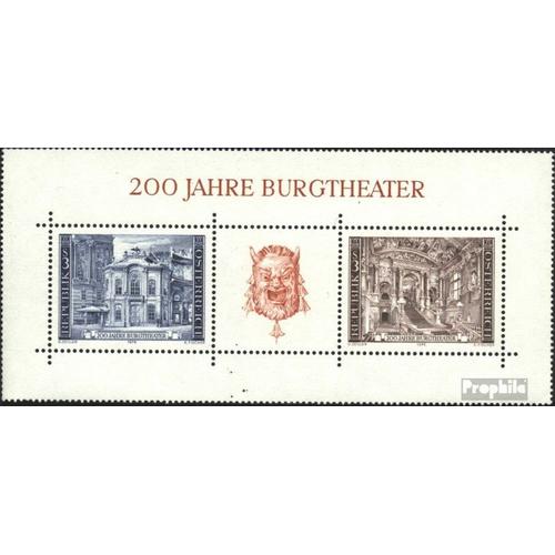 Autriche Bloc 3 (Édition Complète) Oblitéré 1976 Burgtheater