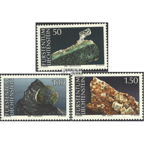 Liechtenstein 981-983 (Édition Complète) Neuf 1989 Minéraux