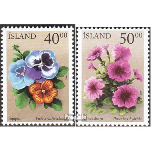 Islande 958-959 (Complète.Edition.) Neuf Avec Gomme Originale 2000 Fleurs D\'été