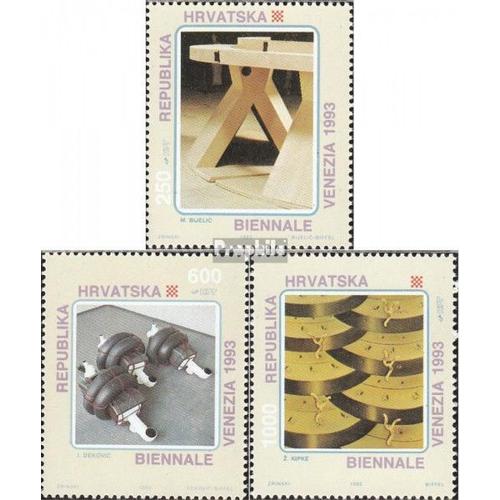 Croatie 243-245 (Édition Complète) Oblitéré 1993 Kunstbiennale