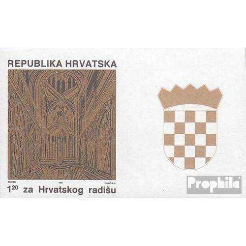 Croatie Z8b Ii Avec Ornement (Édition Complète) Oblitéré 1991 Gedenkgottesdienst