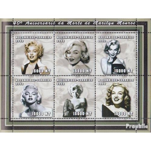 Mosambik 2421-2426 Feuille Miniature (Complète Edition) Neuf Avec Gomme Originale 2002 Marilyn Monroe