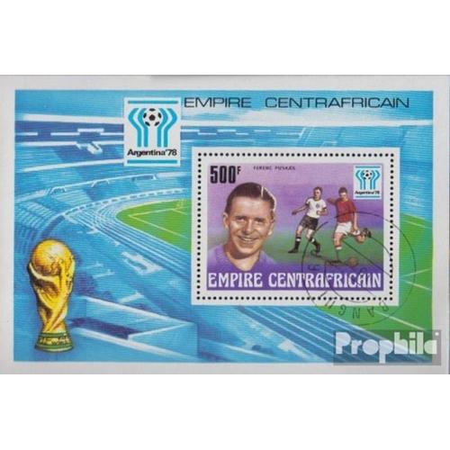 Afrique Centrale République Bloc 20 (Complète Edition) Oblitéré 1977 Football-Wm 1978