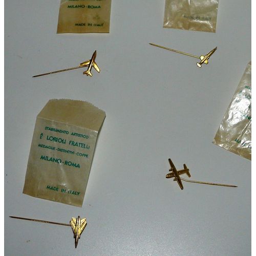 Aéritalia G 222, G 91y, Panavia Tornado, F 104 Starfighter, Lot De 4 Épinglettes Lorioli Fratelli Milano-Roma