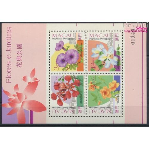 Macao Bloc 17 (Complète Edition) Neuf Avec Gomme Originale 1991 Fleur (9445491