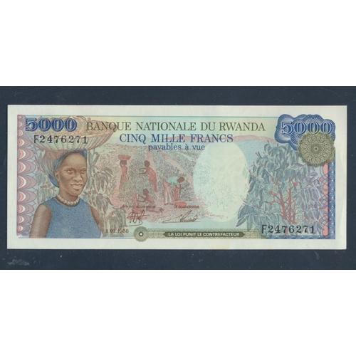 Rwanda Pick-No: 22a (1988) 1988 5.000 De Francs (9431685