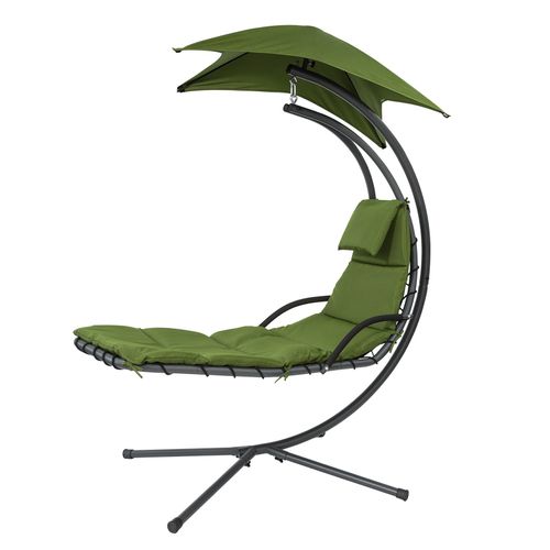 Sobuy Ogs39-Gr Bain De Soleil Hamac Transat Suspendu Lit Suspend Balancelle De Jardin Et Patio Fauteuil - Vert