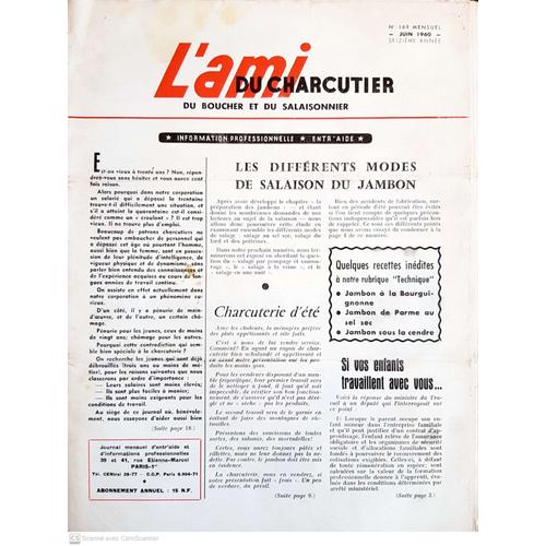L'ami Du Charcutier - Du Boucher Et Du Salaisonnier - N° 169 - Juin 1960