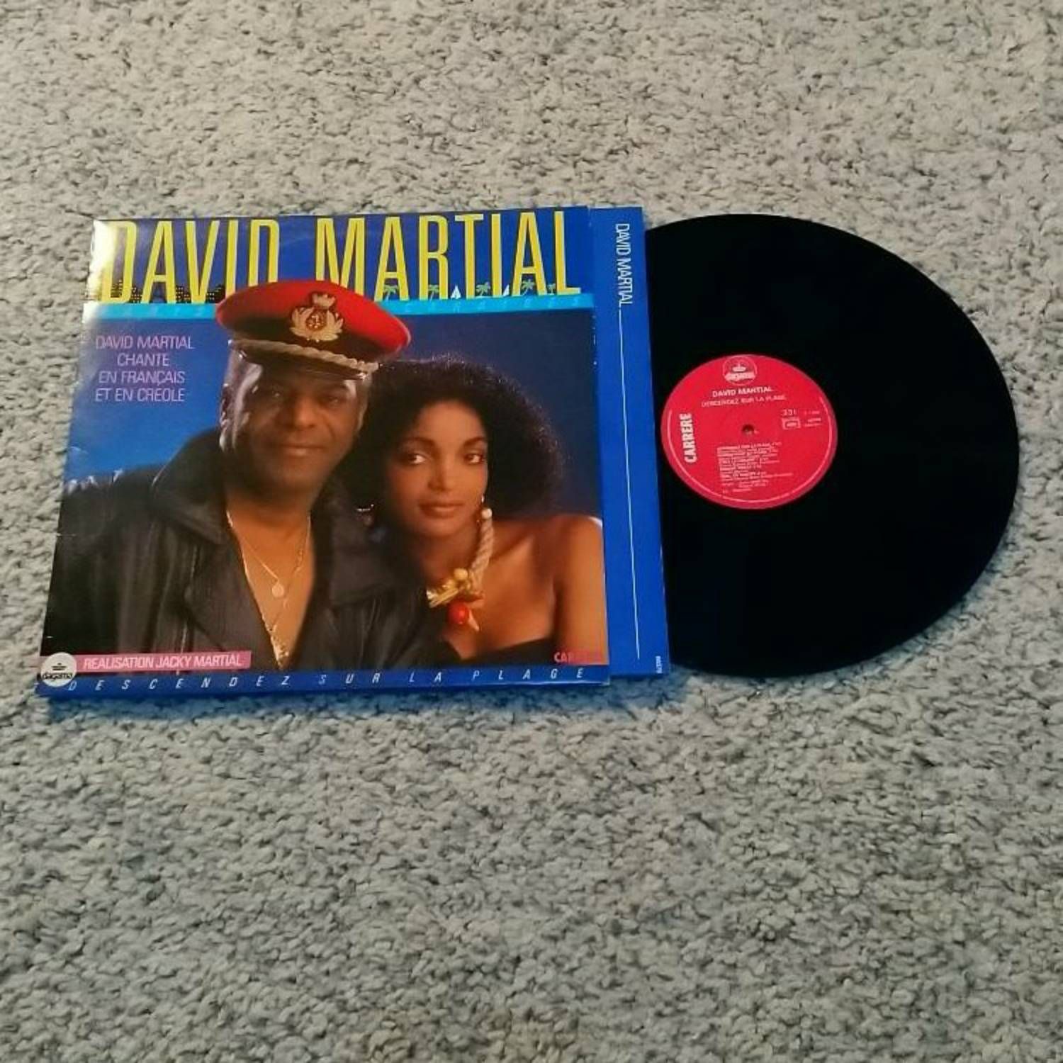 David Martial Paris Caraibes Descendez Sur La Plage Album 33 Tours Vinyle