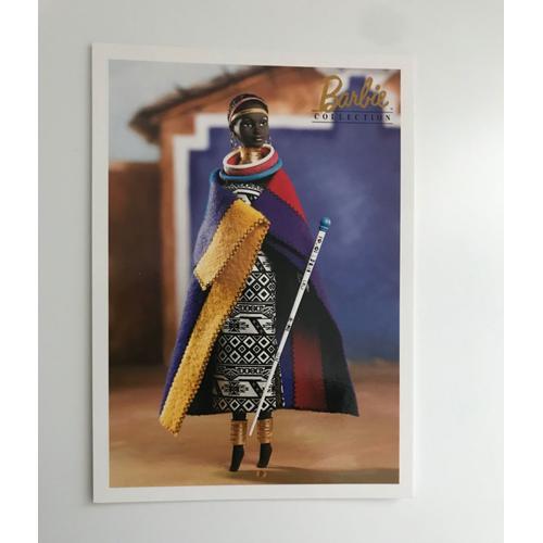 Photographie Barbie Collection 2002 Princesse D'afrique Du Sud Format Carte Postale