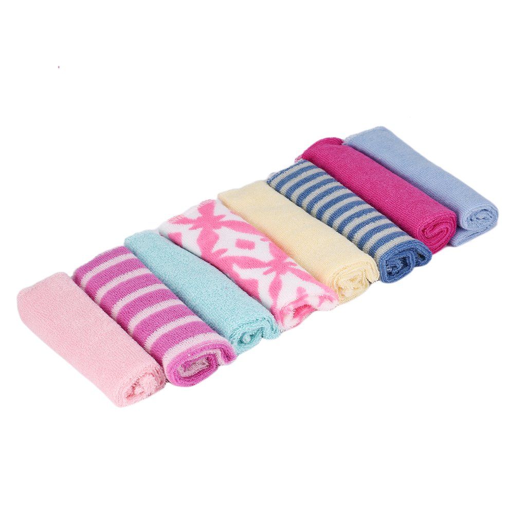 8pcs Bebe Enfant Nouveau Ne Serviette De Bain Gant De Toilette Bain Alimentation Lingette Douce Rakuten