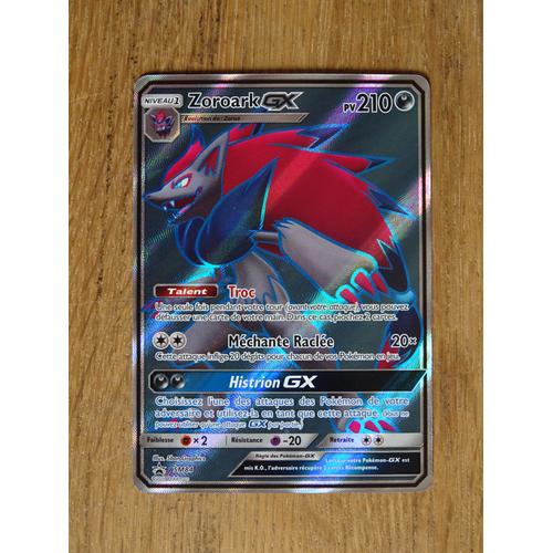 Carte Pokemon Zoroark Brillante 210 Pv Gx Sm84 Full Art Soleil Et Lune